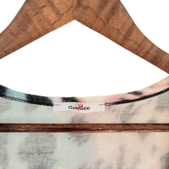 GeeGee Womens MultiColor Fun Animal Print Longline Open Front Side Slit Cardigan - Picture 11 of 11